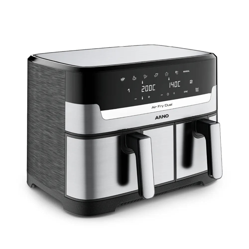 Fritadeira Air Fryer Arno Dual 5,2L+3,1L Inox AFD2