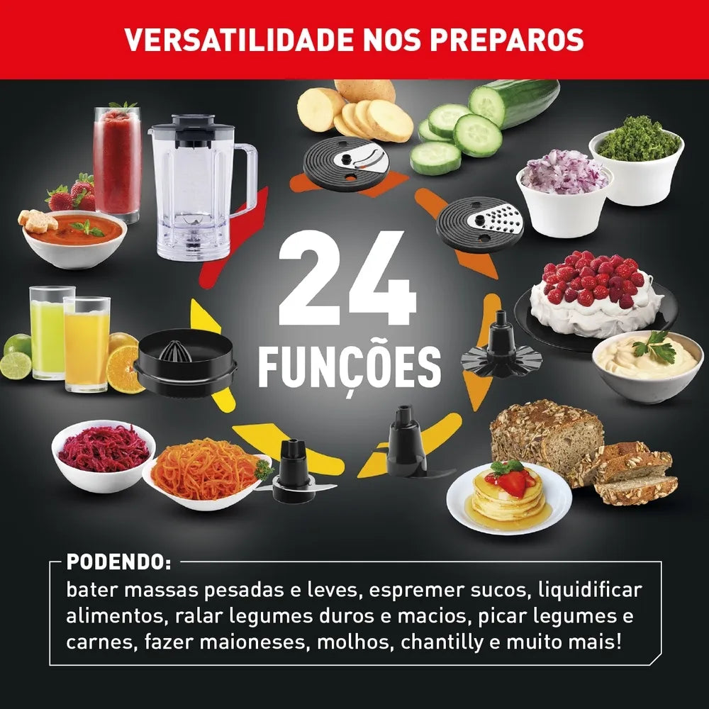 Multiprocessador 700W 24 Funções Preto MP72