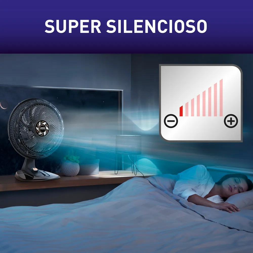 Ventilador de Mesa 40cm X-TREME 9 Pás, 4 Vel, 160W VE94