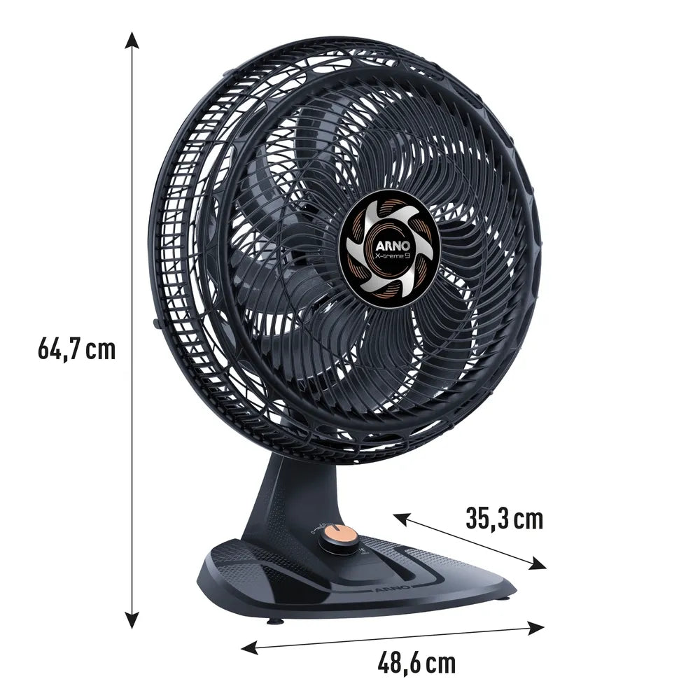 Ventilador de Mesa 40cm X-TREME 9 Pás, 4 Vel, 160W VE94