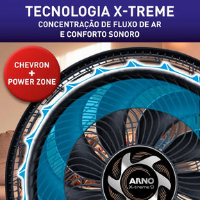 Ventilador de Mesa 40cm X-TREME 9 Pás, 4 Vel, 160W VE94